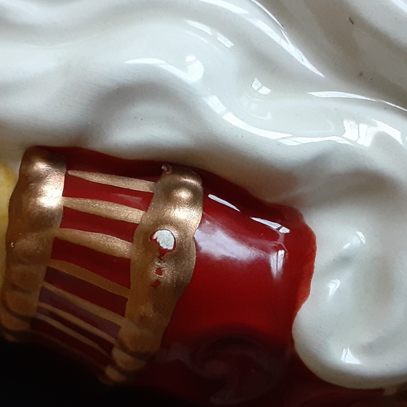 Fitz & Floyd DAMASK HOLIDAY Christmas Santa Serving Decorative Canape Plate - Picture 13 of 13